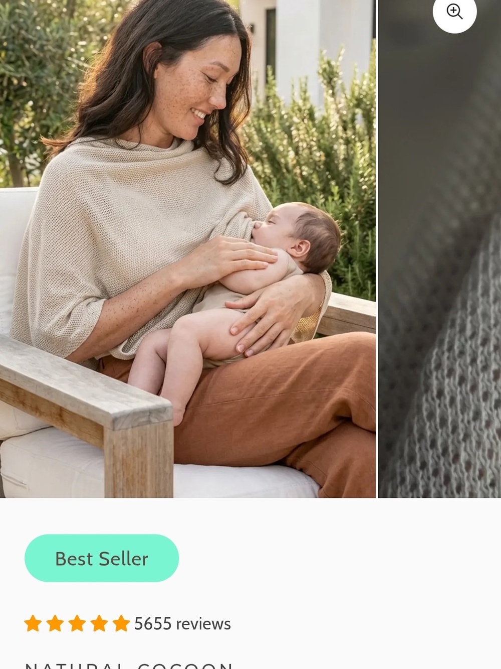 We Are Amma Natural Cocoon Nursing Cover - Cream